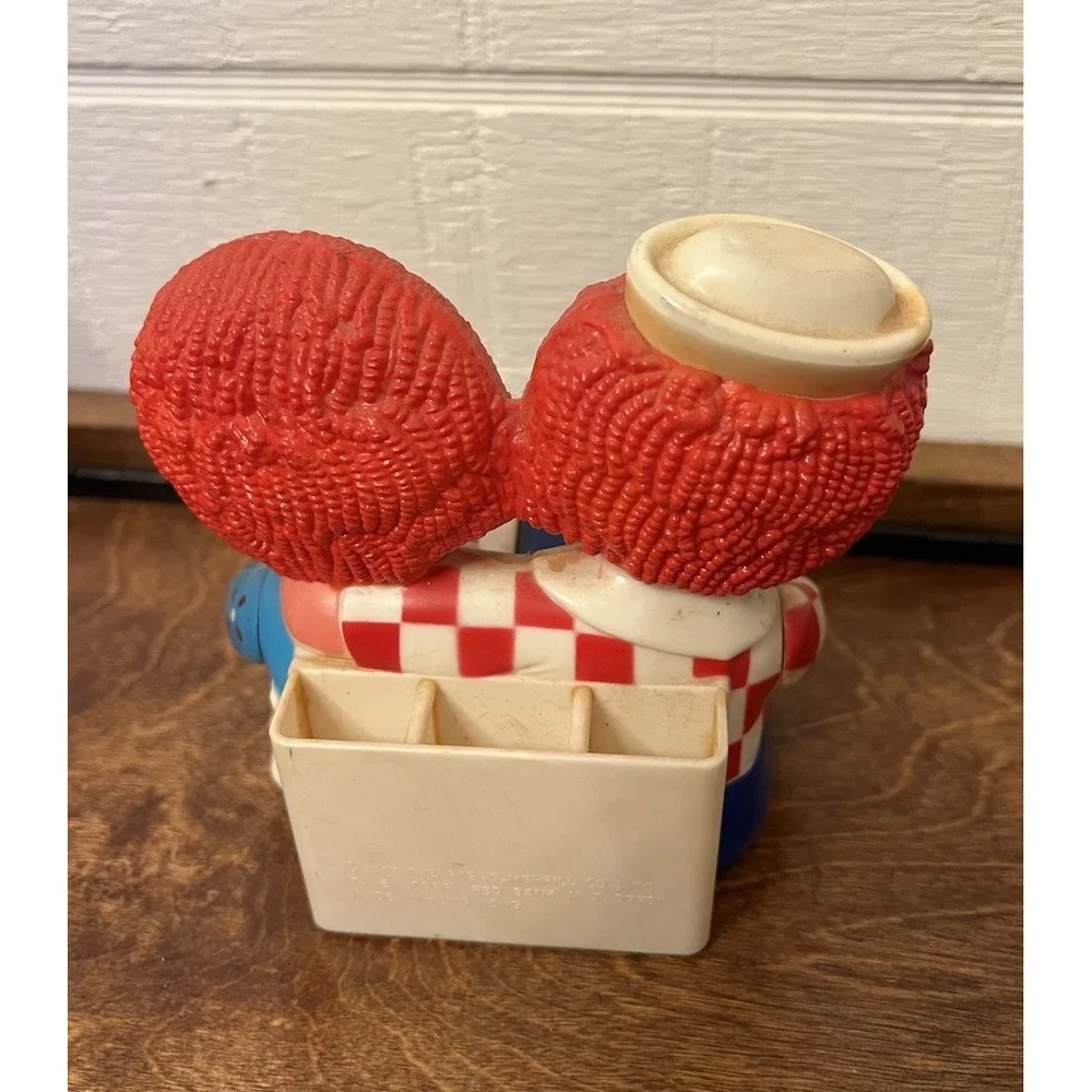 Vintage 1975 Raggedy Ann & Andy Desk Set Calendar Stapler Pencil Sharpener